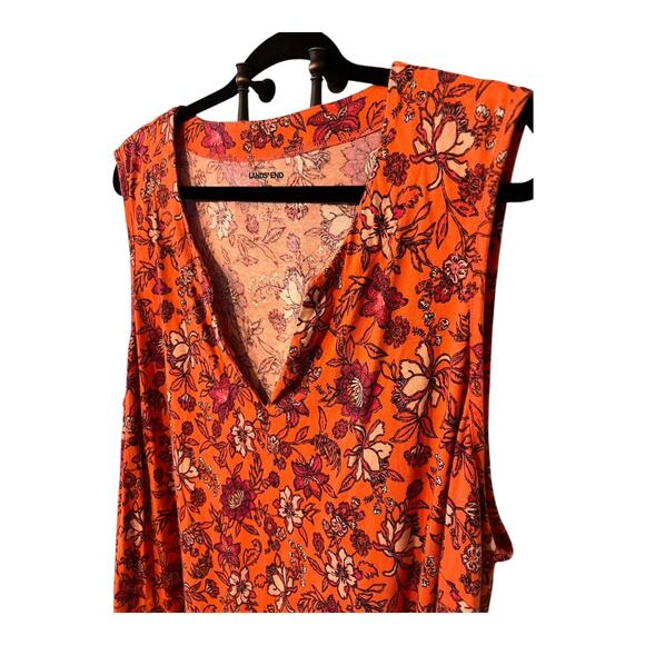 Lands End Dress Women's 2X Multi Cover Up Tropical Floral Print - Picture 2 of 7